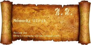 Némedy Ulrik névjegykártya